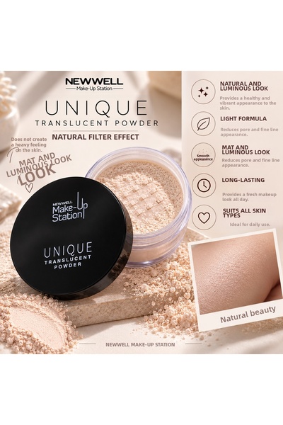 New Well Newwell Make-Up Station Unique Translucent Powder – Transparent Sett...