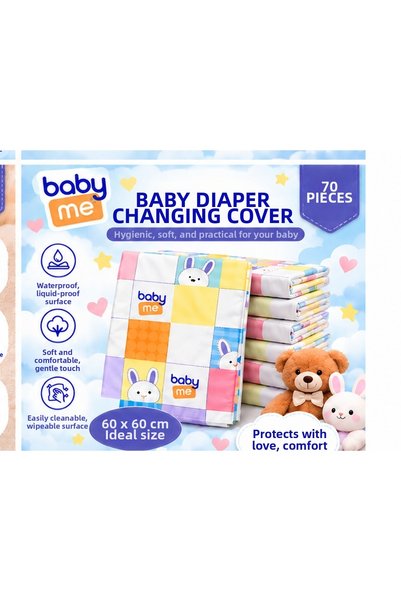evorahome Baby Me Fluffy Diaper Changing Cover 60X60 cm 70 Pieces