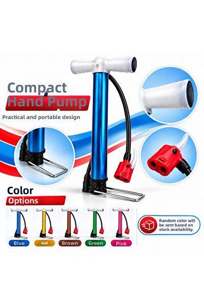 Wetto Ergonomic T-Handle Bicycle Pump - Portable Air Pump with Base Support (...