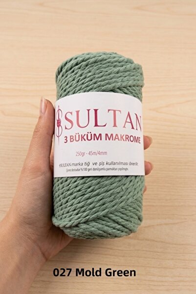 hobi dünyası evim 1 брой макраме въже Sultan 3 Twist, 250 грама, 45 метра, де...