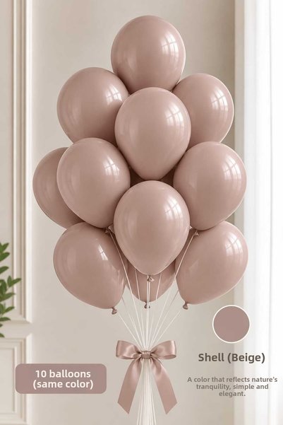 Partixa Latex Balloon Set of 10 - Blush Beige