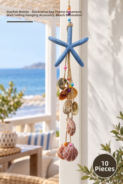 Yenilig 10 Pieces Starfish Pendulum – Decorative Marine Themed Ornament, Hang...