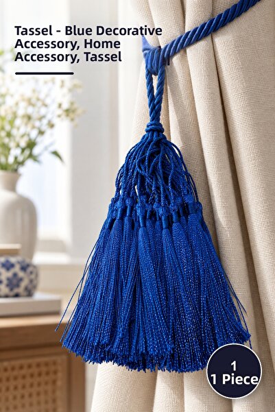 Yenilig 1 bucată de ciucure – Accesoriu decorativ albastru Saks, Accesoriu pe...