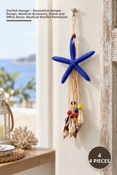 Yenilig 4 Pieces Starfish Pendulum – Decorative Pendulum Design, Nautical The...