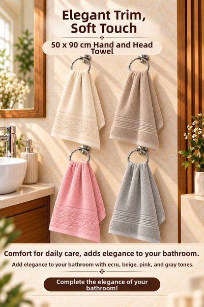 Softtowel's 4 Pack 100% Cotton Face Towels 50X90 cm High Water Absorbency Bat...
