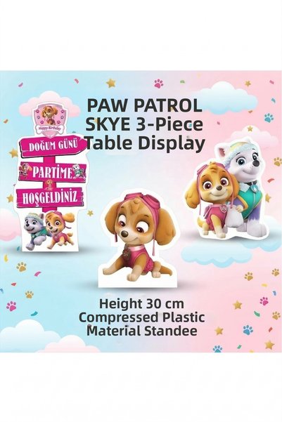 Generic Brand Paw Patrol Skye Birthday Table Model Board Set