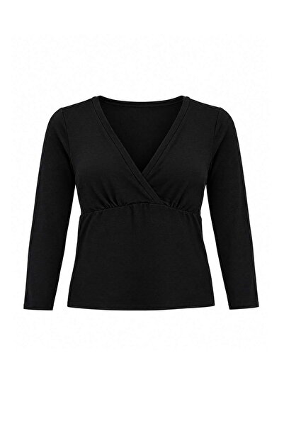 Trendyol Collection تي شيرت محبوك باللون الأسود TWOAW27TS00103