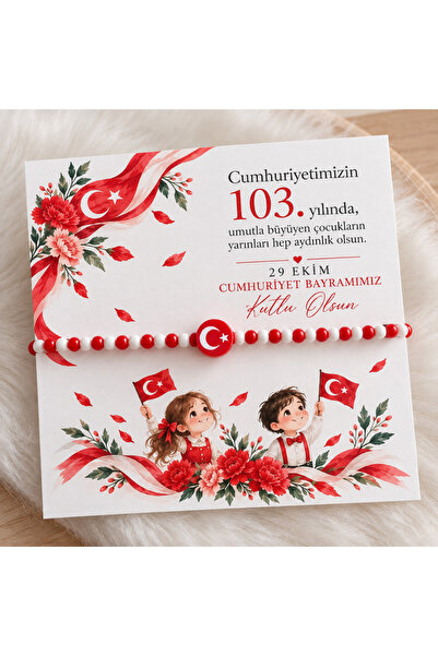 H&B Boutique 20 adet 29 ekim ay yıldız bileklik 23 nisan bileklik
