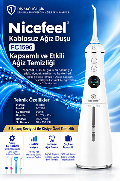 NPO Komple Ağız Temizliği Nicefeel Fc1596 Taşınabilir,şarjlı,masajlı,diş Teli...