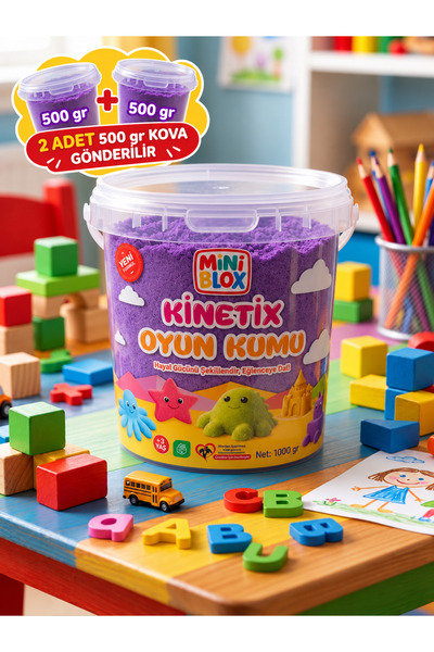 MİNİBLOX Doğal Kinetik Oyun Kumu 1kg