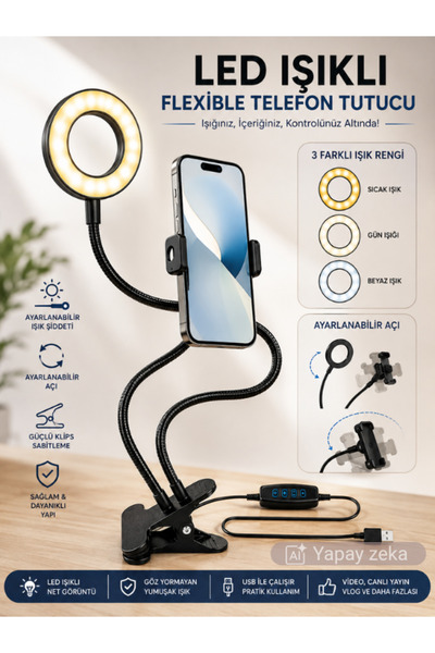 Unichrome Led Ring Light Youtuber Light Stüdyo Işığı Akrobat Selfie Led Masa ...
