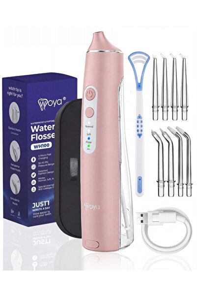 WOYA Irigator Bucal pentru Dus Bucal Portabil, Woya® WH100, IPX7, 8 Duze, 6 P...