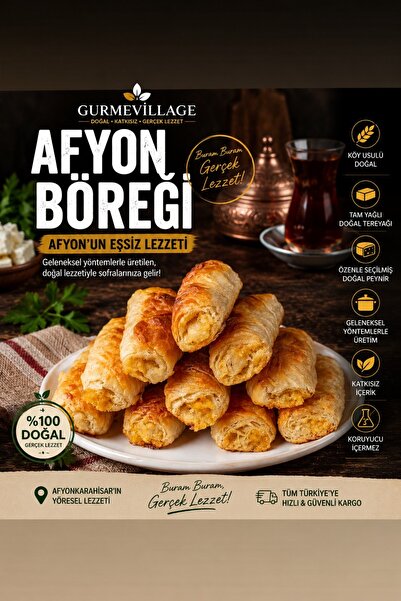 Gurme Village Patatesli Afyon Böreği El Açması Tereyağlı Geleneksel 1 KG