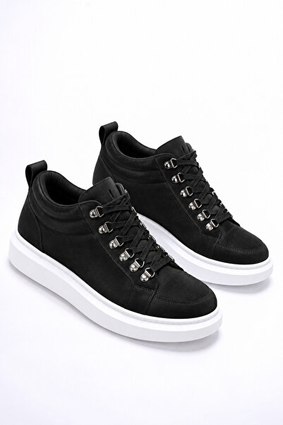 Lucy Shoes Slw206 Ottawa Lace-Up Suede Men's Casual Sports Boots Bt - Black