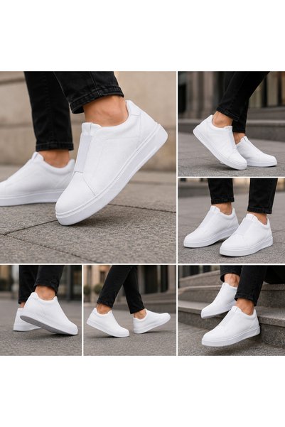 KUBACK Legend is back Kb-007 kuback white high sole single strap laceless daily men's shoe