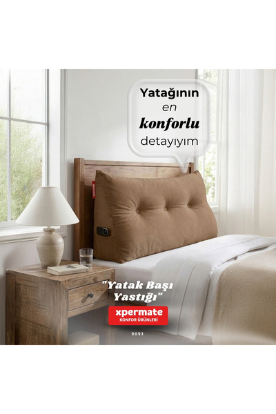 XPERMATE Yatak Başı Yastığı Sırt ve Bel Destek Yastığı 140 cm Yaslanma ve Din...