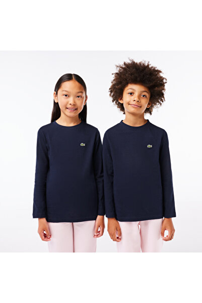 Lacoste Bisiklet Yaka Çocuk Lacivert T-Shirt