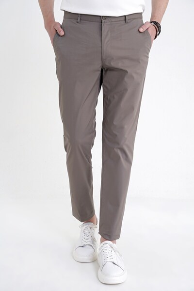 Efor Comfort Fit Comfortable Fit Side Pocket Elastic Waist 97% Cotton Khaki T...
