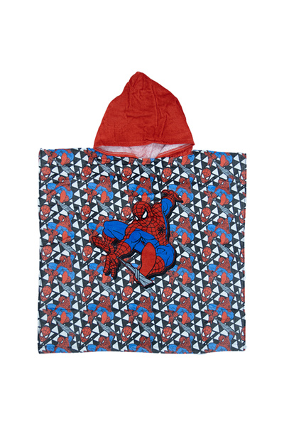 SPIDERMAN Kids Poncho Towel – Soft & Absorbent Hooded Bath Towel For Boys – M...
