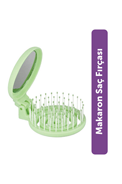 PROCO Beauty Makaron Saç Fırçası - 3D Esnek, Aynalı, Çanta Boy - Compact Deta...