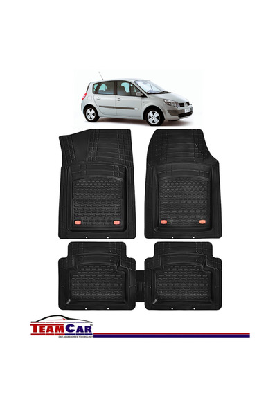 TEAMCAR Car Mats Type Tadi Renault Scenic II (2003-2009) Black