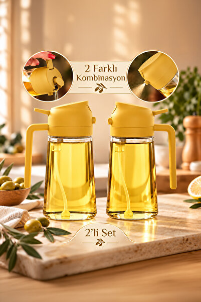 Porsima ALK-3157 2li Cam Sprey-Fısfıs Yağdanlık Limon Sirke Sos Airfryer Püsk...