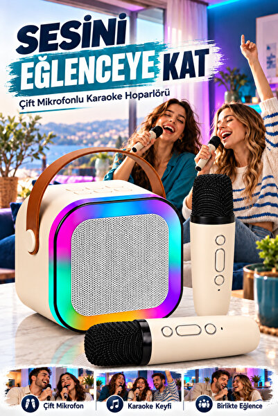 Zineets Işıklı Yüksek Ses Party Box Bluetooth Hoparlör Taşınabilir Şarjlı Ses...