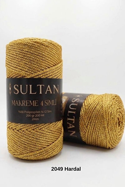 hobi dünyası evim 1 Piece of Macrame Cord with 4 Glitter Strands, 200 Grams, ...
