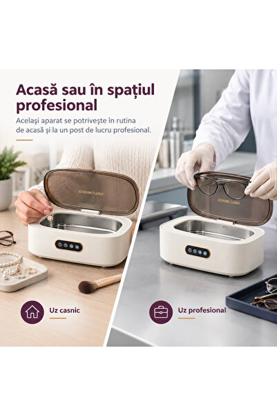 LUDORA Aparat de curatare cu ultrasunete LUDORA®, inox, 45kHz, 4 moduri de curatare, sterilizare