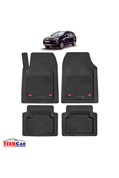 TEAMCAR Car Mats Tray Type Compatible Chevrolet Captiva 2 (20132016) Black Du...