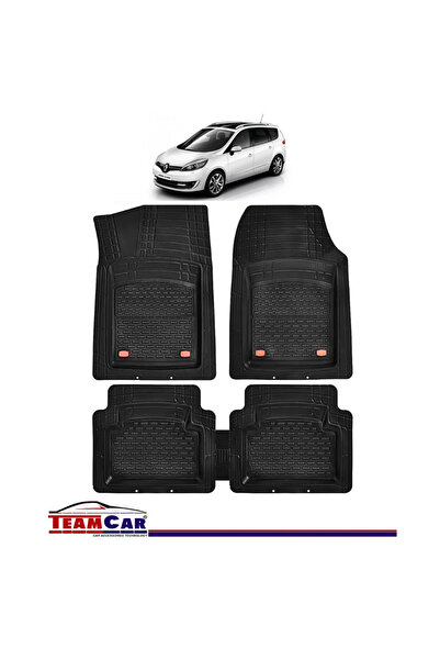 TEAMCAR Стелки за кола тип тава за Renault Grand Scenic III (2009-2016) черни