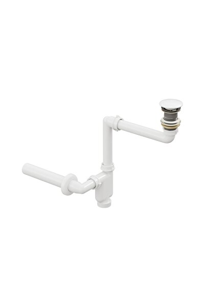 AQUA BAGNO Comfort Yer Kazandıran Lavabo Sifonu + Beyaz Seramik Pop-up Taşma ...