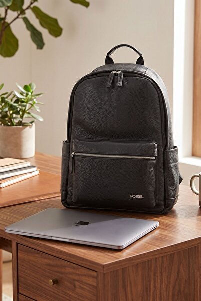 Fossil 9511 Unisex Sırt Çantası Laptop Bölmeli Şık Tasarım SİYAH