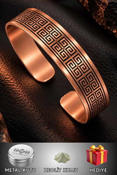 OSMANLI GÜMÜŞ Men's and Women's Copper Bracelet - Copper Bracelet with Greek ...