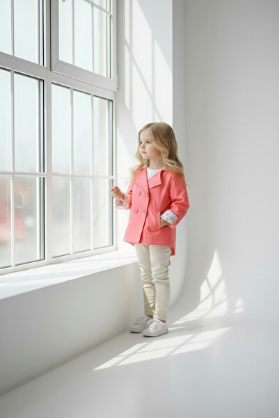 Little daisy Çocuk Bondit Kumaş Su itici Özellikli Trençkot