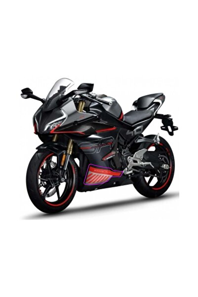 Motiker CFMOTO 450SR SOL ALT SAKAL KIRMIZI ORJINAL STICKER TASARIM ETIKET MODELİ