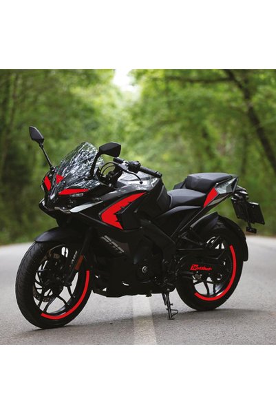 Motiker Bajaj RS200 Tek Renk Parçalı Motosiklet Sticker Etiket Takım Modeli