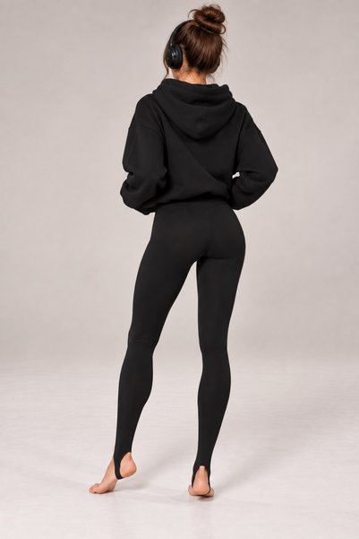 shaban Women's Black Color Fleece Inside High Waist t Shaping / Sculpting Heeled Winter Ş Fleece-Lined Füzo Leggings