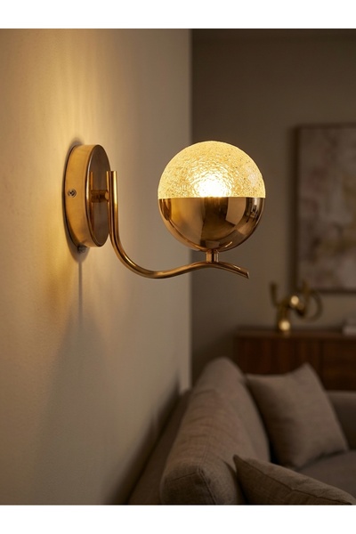 Cheap Lighting 3 Renk Modlu Gold Küre Aplik Salon,Yatak Başlığı,Koridor,Mutfa...
