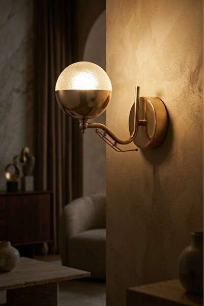 Cheap Lighting 3 Renk Modlu Gold Küre Aplik Salon,Yatak Başlığı,Koridor,Mutfa...