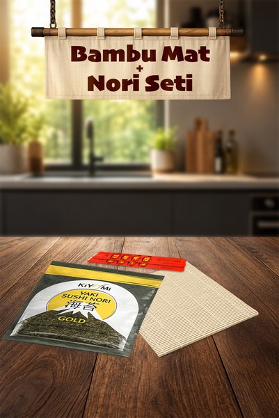 Elisa Gıda Bambu Sushi Mat + Nori Sushi Yosunu