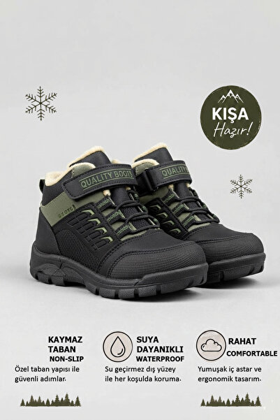 welissa Furry, Cold-Resistant, Velcro Children's Boots with Non-Slip Soles