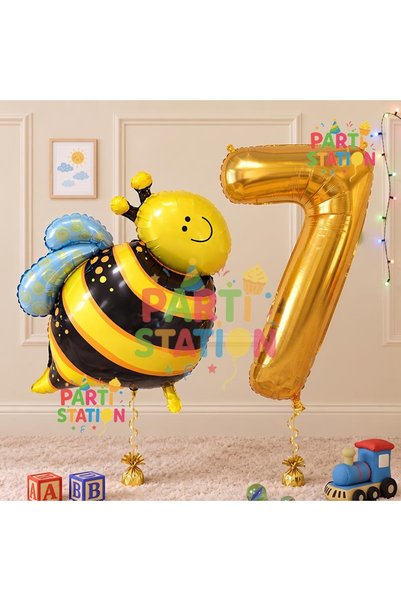 Parti Station مجموعة بالونات عيد الميلاد من Bee Bee Concept بعمر 7 سنوات، بال...