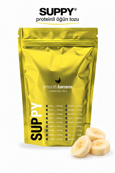 suppy Smooth Banana Proteinli Öğün Tozu – Muz Aromalı Vitamin & Mineral Deste...