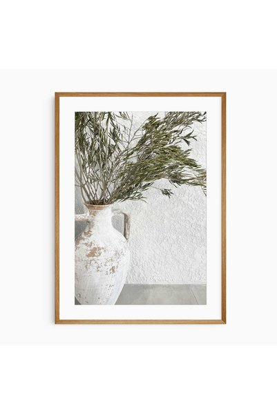 KEYFHOME Poster cu ramă cu ramură de măslin rustică, cadou pentru decorarea p...