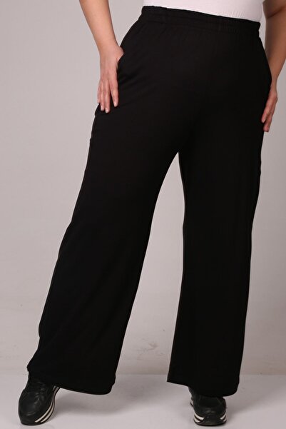 Eslina 39000 Plus Size Ψηλόμεσο Ελαστικό Φαρδύ Χτενισμένο Βαμβακερό Παντελόνι...