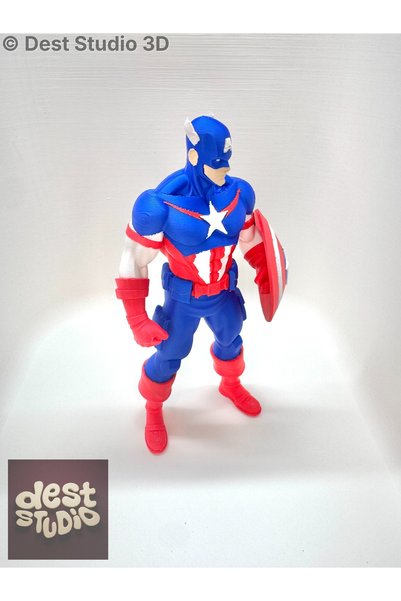 Dest Studio 3D Captain America Figür 18cm