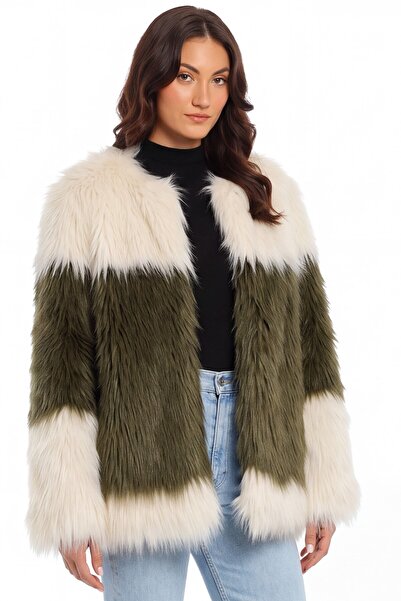 ALFUDO Moda Collection Μαλακό υφήματος γούνινο παλτό