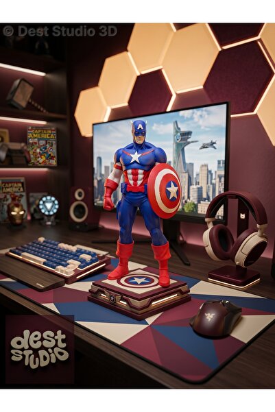 Dest Studio 3D Captain America Figür 18cm