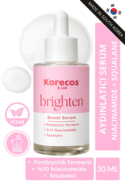 Aydınlık Görünüm Veren, Ton Eşitleyici ve Gözenek Sıkılaştırıcı %10 Niacinamide Brighten Serum